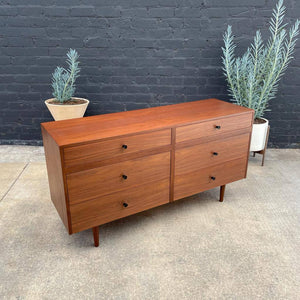 Mid-Century Modern 6-Drawer Walnut Dresser, c.1960’s