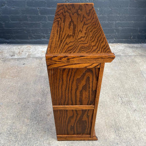 Vintage Small Barristers Oak Shelf Bookcase with Glass Doors, c.1950’s