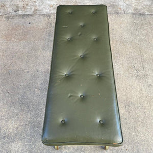 Vintage Regency X Base Style Tufted Bench
