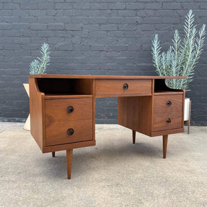 Mid-Century Modern Walnut Floating-Top Desk by Bassett Furniture, c.1960’s