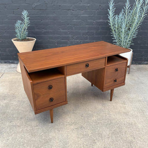 Mid-Century Modern Walnut Floating-Top Desk by Bassett Furniture, c.1960’s
