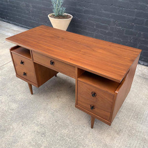 Mid-Century Modern Walnut Floating-Top Desk by Bassett Furniture, c.1960’s
