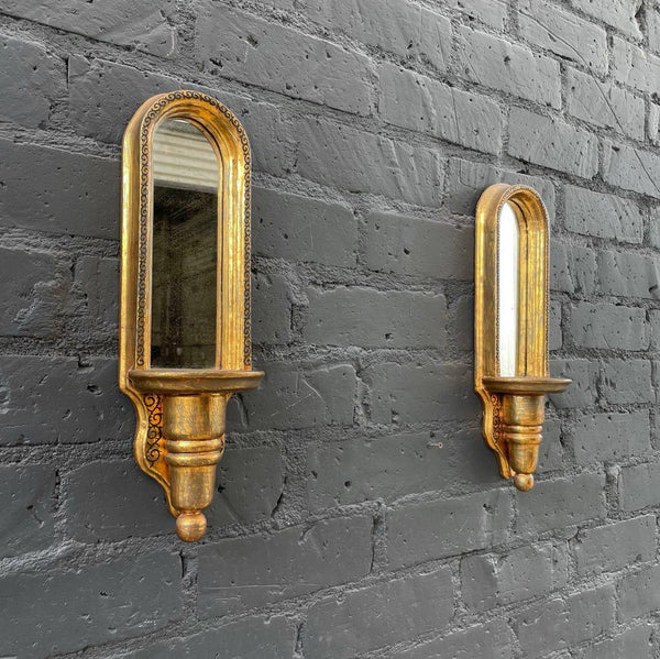 Pair of Italian Style Wall Mount Mirror Sconces, c.1960’s