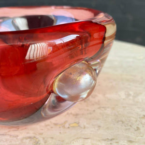 Vintage Italian Murano Glass Ash Tray Holder