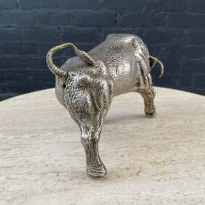 Vintage Italian Metal Bull Sculpture