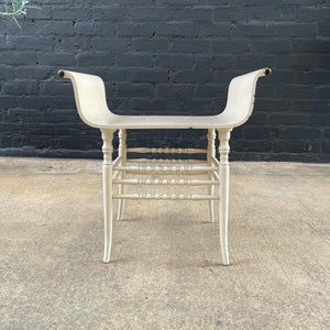 Vintage Lacquered Wood Bench, c.1960’s