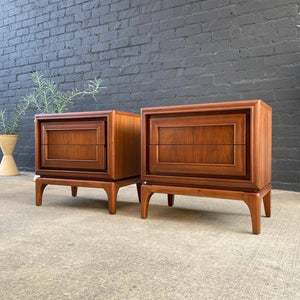 Pair of Mid-Century Modern Walnut Night Stands, c.1960’s