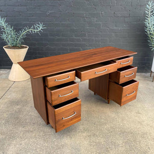 Mid-Century Modern Walnut Desk by Ave-High Furniture, c.1960’s