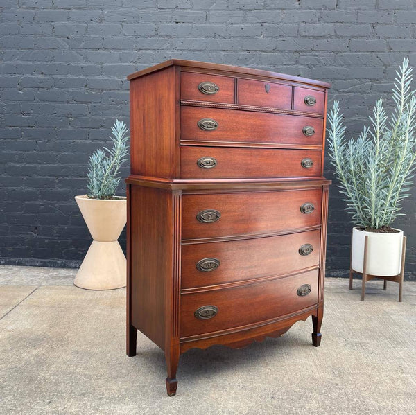 Antique Mahogany Federal Style Highboy Dresser, c.1960’s