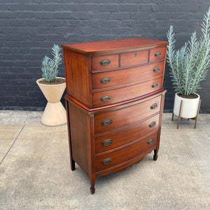 Antique Mahogany Federal Style Highboy Dresser, c.1960’s
