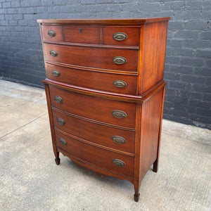 Antique Mahogany Federal Style Highboy Dresser, c.1960’s