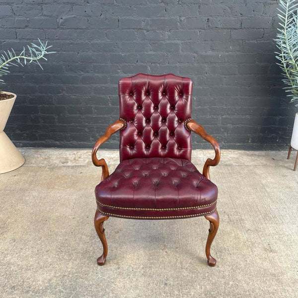 Vintage Leather Chesterfield Arm Chair, c.1960’s