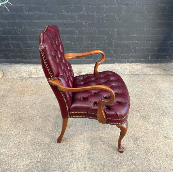 Vintage Leather Chesterfield Arm Chair, c.1960’s