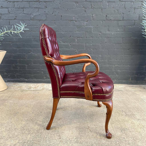 Vintage Leather Chesterfield Arm Chair, c.1960’s