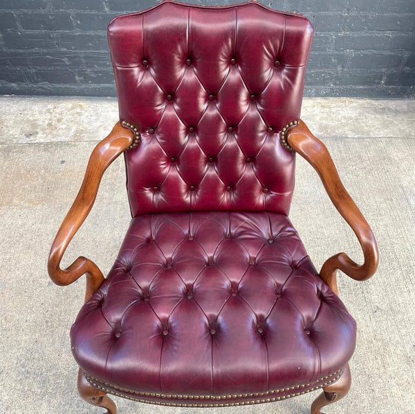 Vintage Leather Chesterfield Arm Chair, c.1960’s