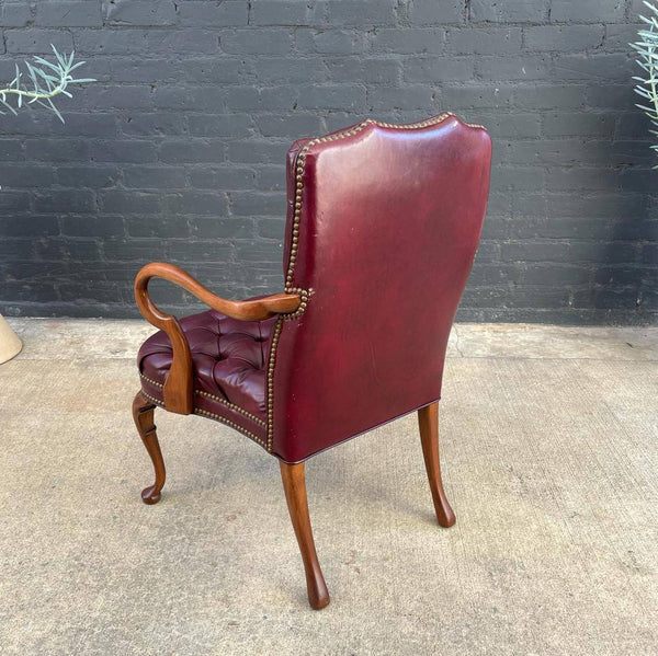 Vintage Leather Chesterfield Arm Chair, c.1960’s