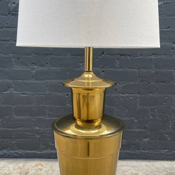 Mid-Century Modern Polished Table Lamp with New Shade, c.1960’s