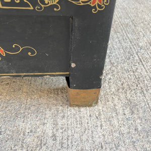 Vintage Asian Style Curio Display Shelf Cabinet with Glass Doors