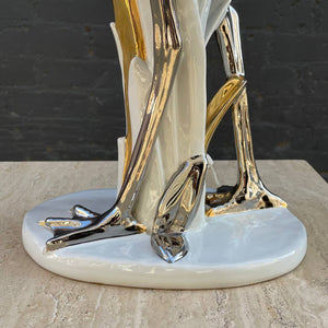 Vintage Mid-Century Porcelain Flamingo Bird Table Lamp, c.1960’s