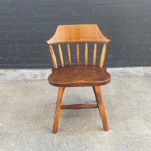 Set of 6 Antique Windsor Oak Spindle Dining Chairs, c.1950’s