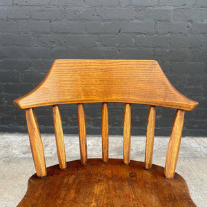 Set of 6 Antique Windsor Oak Spindle Dining Chairs, c.1950’s