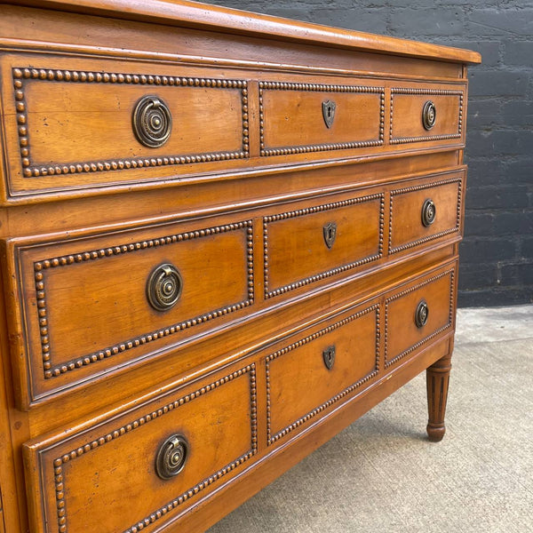 Vintage French Dresser Chest with Brass Pulls, c.1980’s