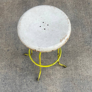 Antique American Industrial Height Adjustable Stool Chair, c.1940’s
