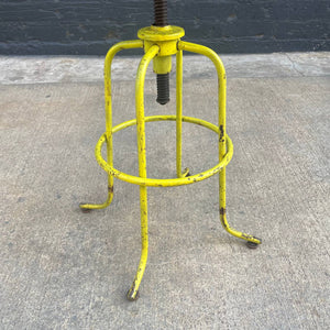 Antique American Industrial Height Adjustable Stool Chair, c.1940’s
