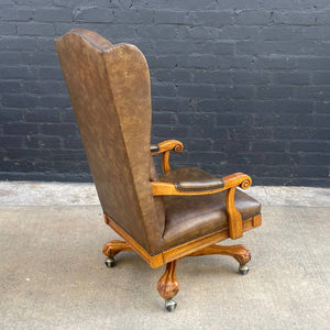 Vintage Height Adjustable Office Chair with Claw Feet, c.1970’s