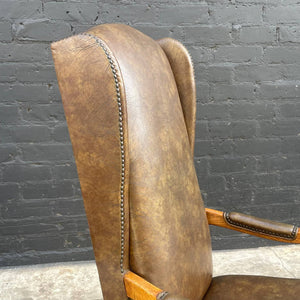 Vintage Height Adjustable Office Chair with Claw Feet, c.1970’s