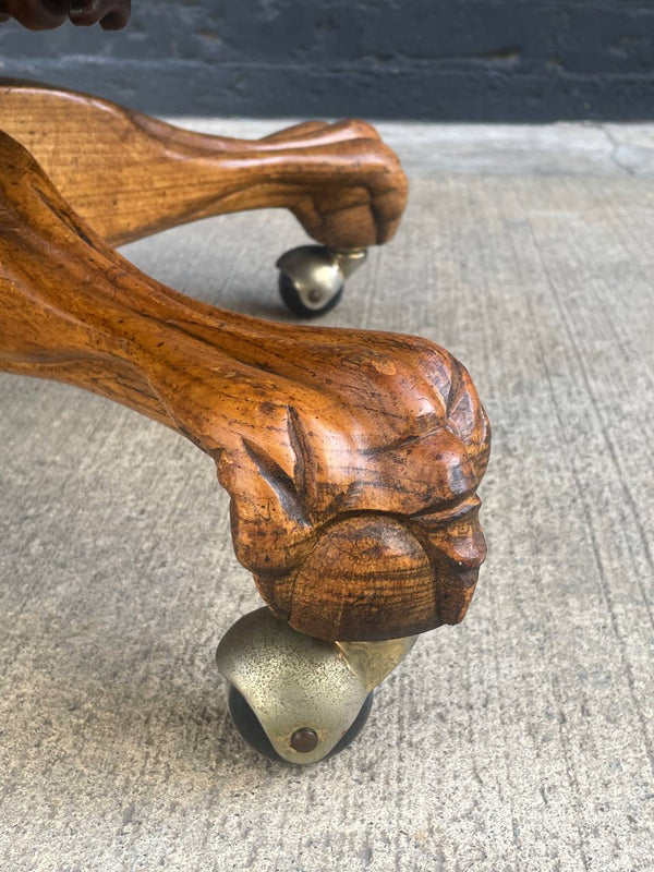 Vintage Height Adjustable Office Chair with Claw Feet, c.1970’s