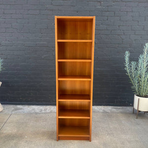 Vintage Danish Modern Teak Bookcase Adjustable Shelf Unit, c.1960’s