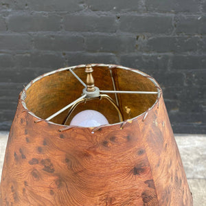 Vintage Mid-Century Modern Free-Form Burl Wood Table Lamp, c.1960’s