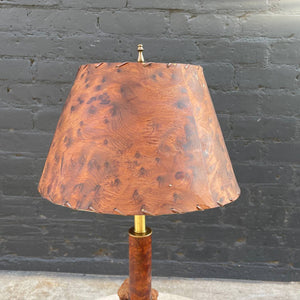 Vintage Mid-Century Modern Free-Form Burl Wood Table Lamp, c.1960’s