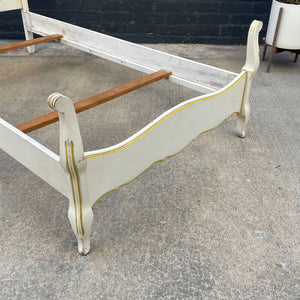 Antique French Provincial Vintage Full-Size Bed Frame, c.1960’s