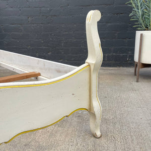 Antique French Provincial Vintage Full-Size Bed Frame, c.1960’s
