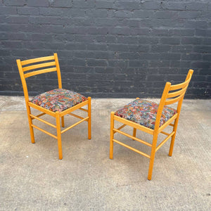 Set of 4 Vintage Italian Mid-Century Modern Oak Dining Chairs, c.1960’s