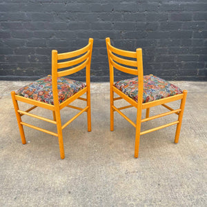 Set of 4 Vintage Italian Mid-Century Modern Oak Dining Chairs, c.1960’s