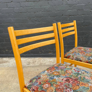 Set of 4 Vintage Italian Mid-Century Modern Oak Dining Chairs, c.1960’s