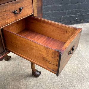 American Antique Carved Oak Sideboard with Claw Feet, c.1940’s