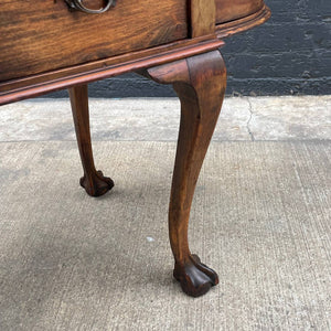 American Antique Carved Oak Sideboard with Claw Feet, c.1940’s