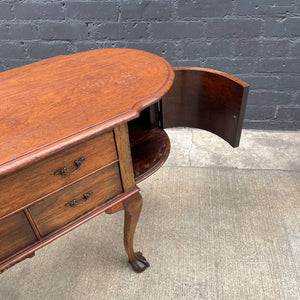 American Antique Carved Oak Sideboard with Claw Feet, c.1940’s