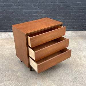 Mid-Century Modern Walnut Chest with 3 Drawers, c.1960’s