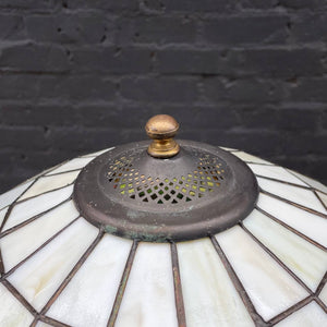 Antique Tiffany Style Floor Lamp with with Original Glass Shade, c.1940’s