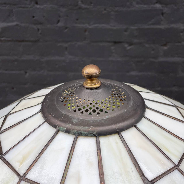 Antique Tiffany Style Floor Lamp with with Original Glass Shade, c.1940’s
