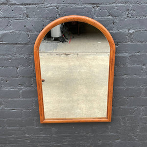 Vintage Sculpted Oak Wall Hanging Mirror, c.1960’s