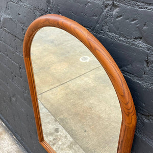 Vintage Sculpted Oak Wall Hanging Mirror, c.1960’s