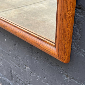Vintage Sculpted Oak Wall Hanging Mirror, c.1960’s
