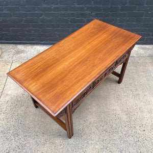 Asian Antique Carved Walnut Console Table Sideboard