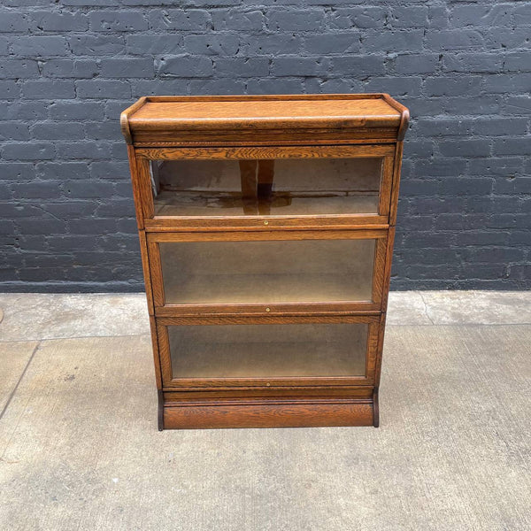 Vintage Barristers Oak & Glass Stackable Bookcase by Humphrey, c.1940’s
